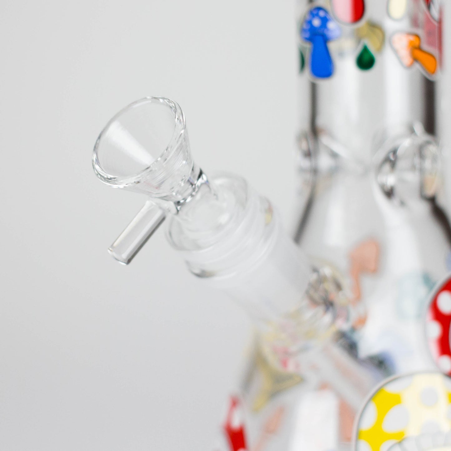 10" GlowShroom Glass Bong – 5mm Thick Glass, Glow-in-the-Dark Mushroom Design