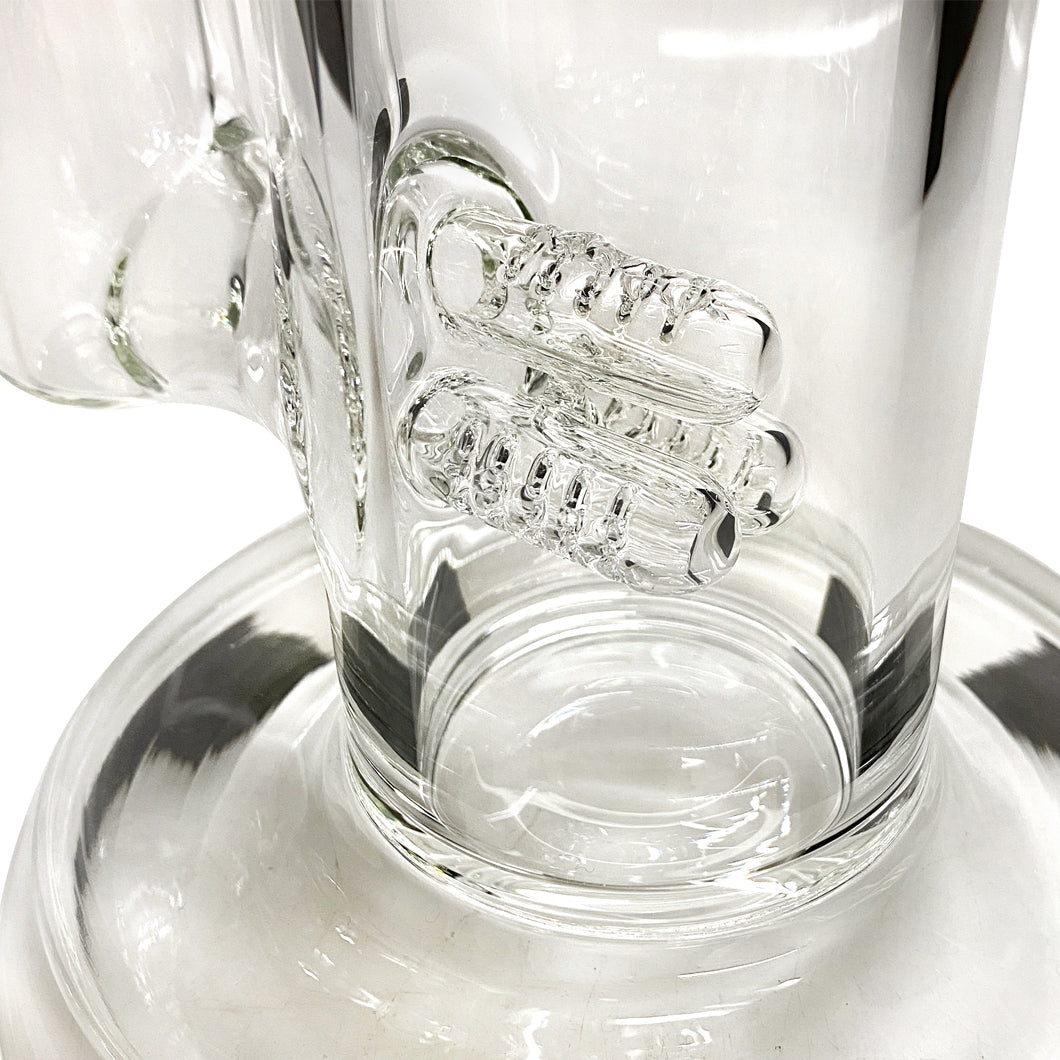 17" 10mm Straight Tube with Triple Inline Perc and Ash Catcher
