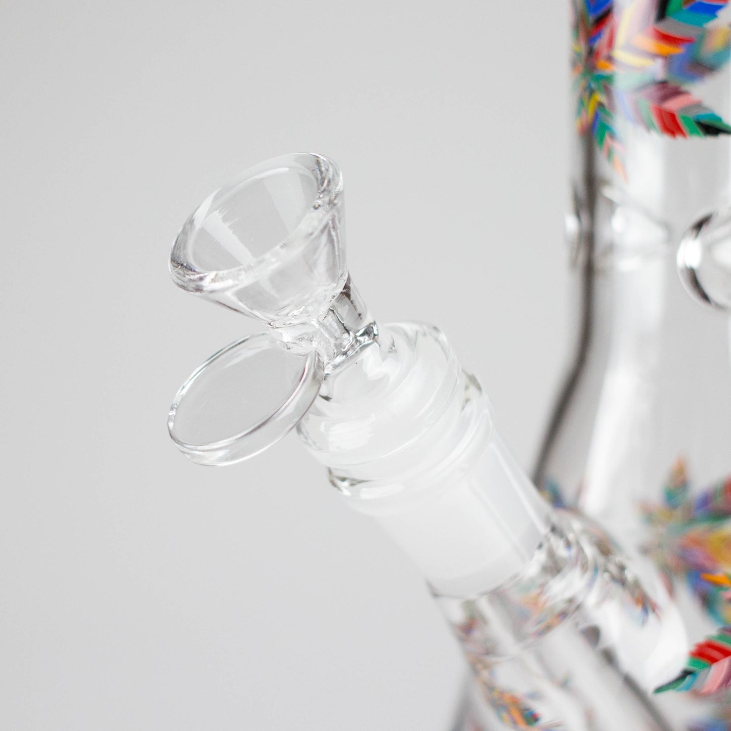 10" Leaves Design Glass Beaker Bong