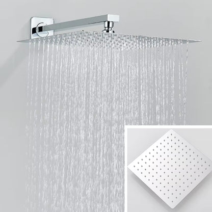 Wall Mount Bathroom Rain Waterfall Shower Faucets Set Concealed Chrome Shower System Bathtub Shower Mixer Faucet Tap