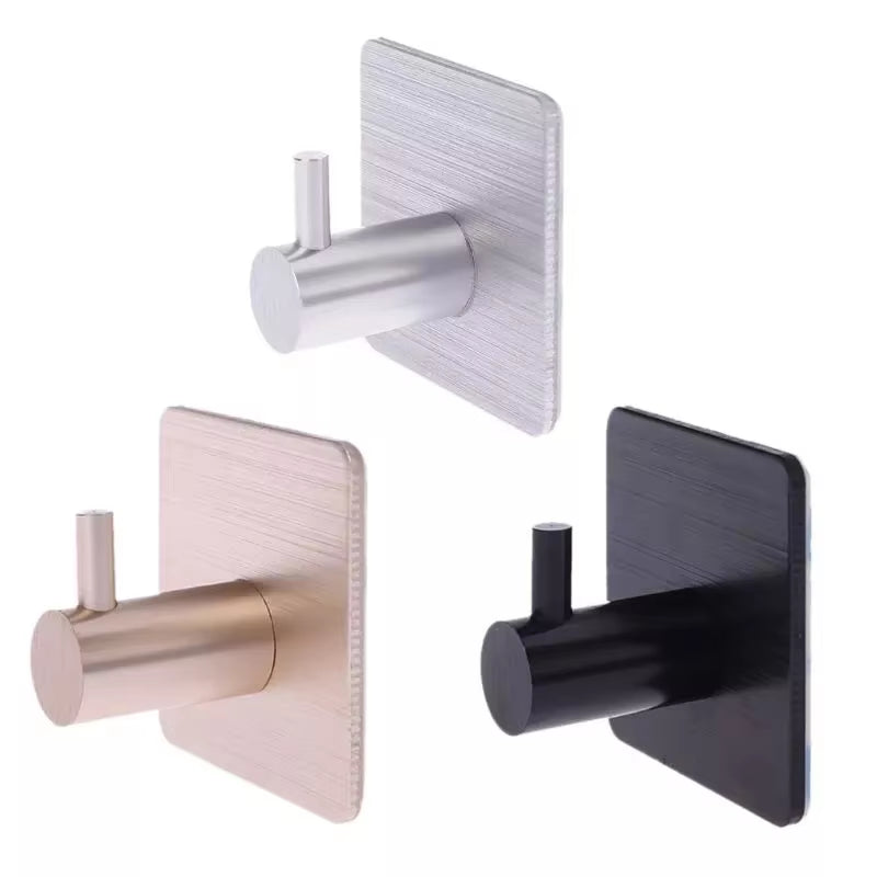 Multi-Purpose Self Adhesive Towel Hooks Hanging Hooks Clothes Rack Wall Hook Modern Accessory Bathrooms Kitchen Cabinet Storage