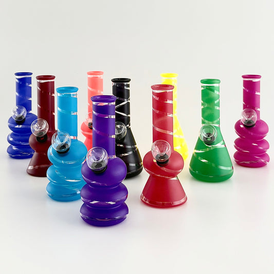6" Glass Water Pipe – 10 Assorted Colours