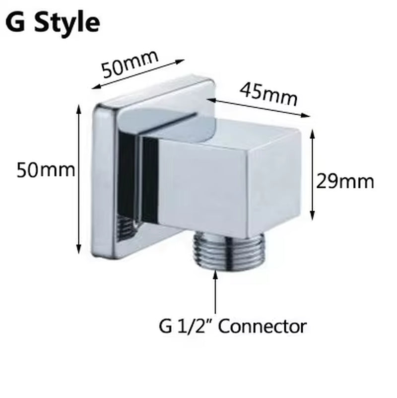 Water Outlet Spout Solid Brass Concealed Shower Plumbing Hose Connector Double G1/2 Shower Accessory