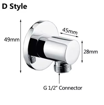 Water Outlet Spout Solid Brass Concealed Shower Plumbing Hose Connector Double G1/2 Shower Accessory