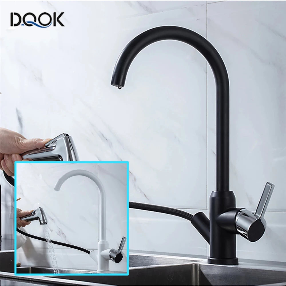 Kitchen Faucet Black Kitchen Tap Pull Out Kitchen Sink Mixer Tap Brushed Nickle Stream Sprayer Head Chrome Kitchen Water Tap