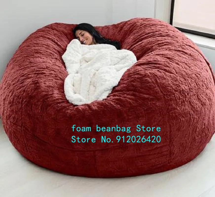 Big Bean Bag Sofa Puff No Filler Floor Seat Futon Lazy Sofa Bed Couch Tatami Comfy Lounge Chair