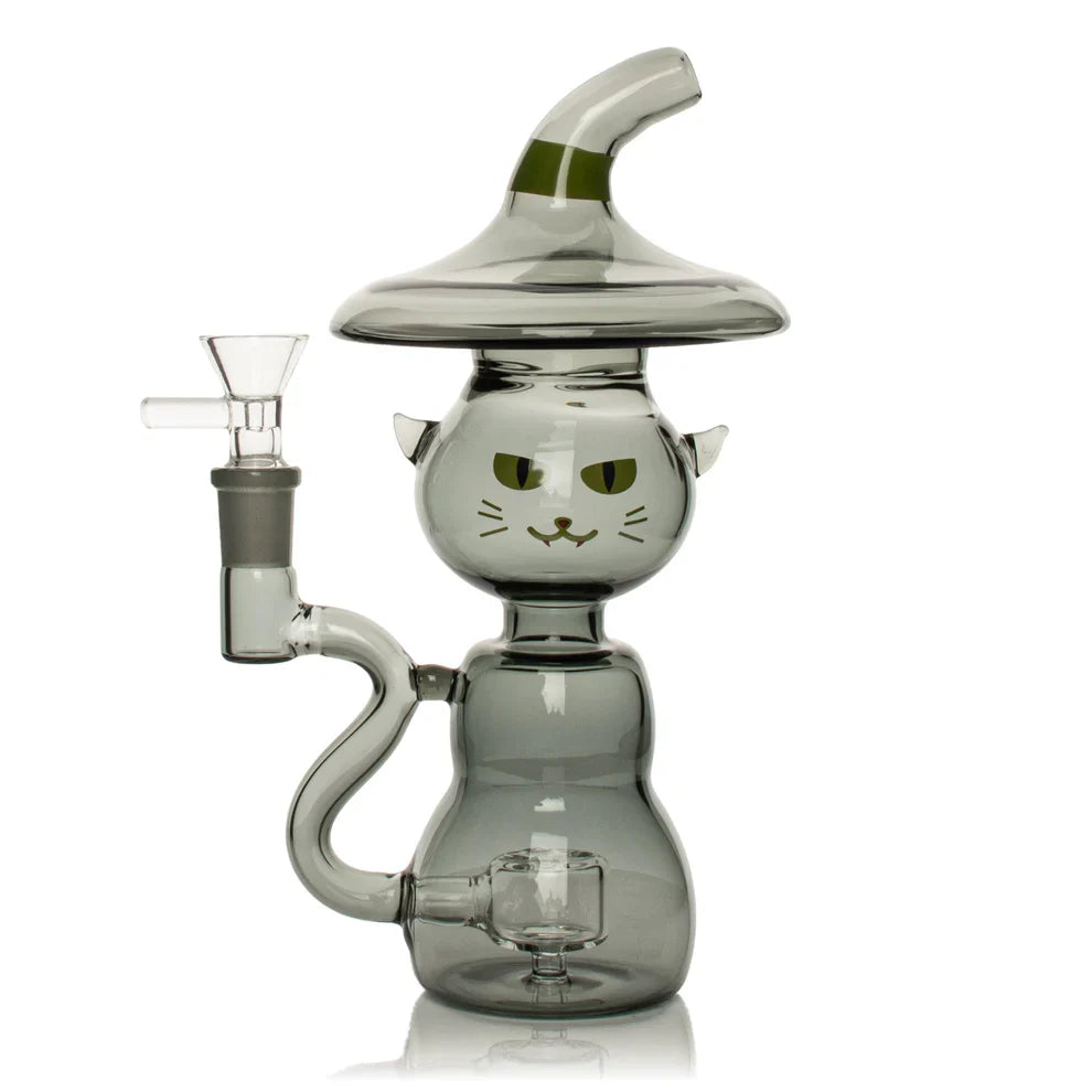 Red Eye Glass® | 8" Black Cat Bubbler [REG170]