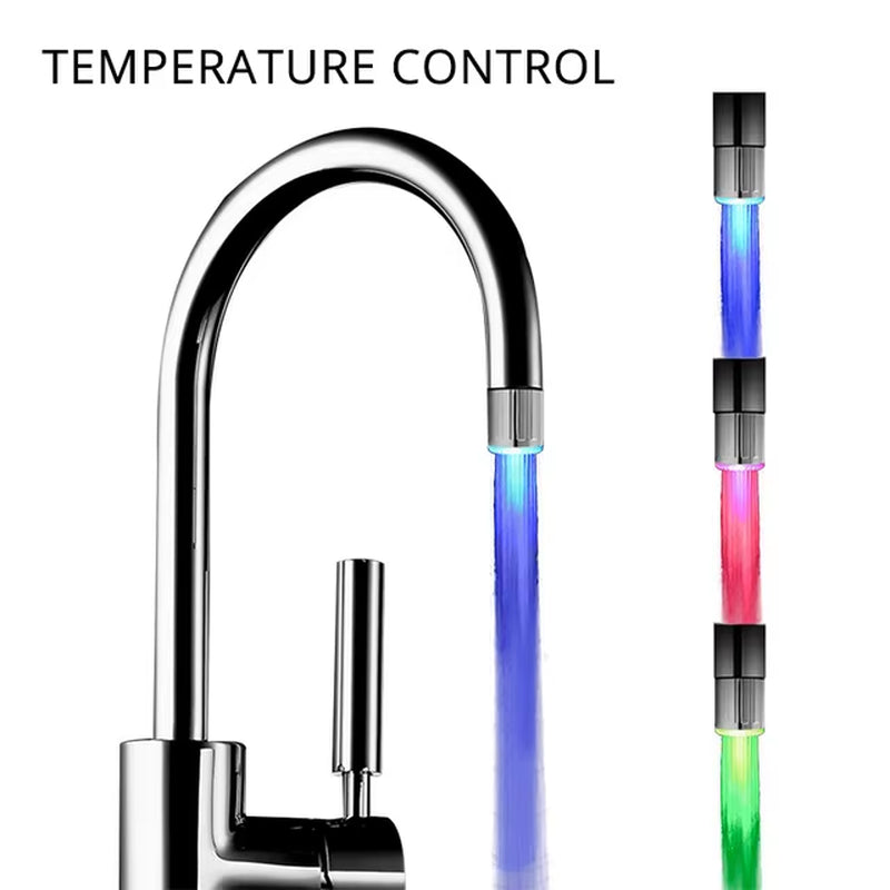 Zhangji Bathroom Led Faucet Aerator Water Power Shower LED Tap Light Water Saving Kitchen Colorful Aerator 1/3/7 Color 5 Choice