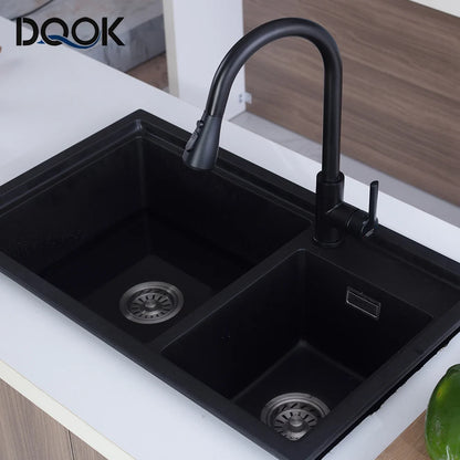 Kitchen Faucet Black Kitchen Tap Pull Out Kitchen Sink Mixer Tap Brushed Nickle Stream Sprayer Head Chrome Kitchen Water Tap