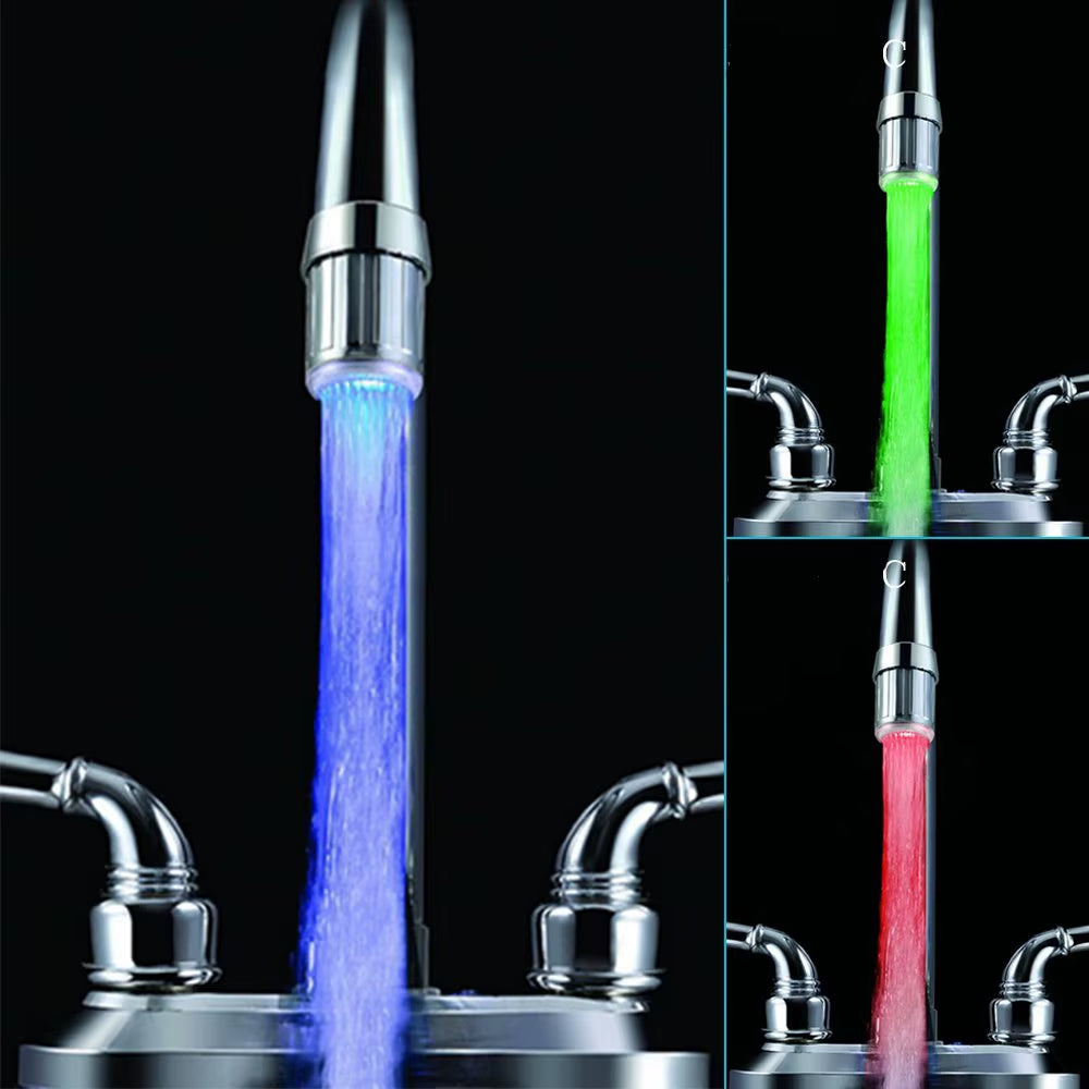 Zhangji Bathroom Led Faucet Aerator Water Power Shower LED Tap Light Water Saving Kitchen Colorful Aerator 1/3/7 Color 5 Choice