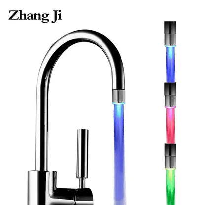 Zhangji Bathroom Led Faucet Aerator Water Power Shower LED Tap Light Water Saving Kitchen Colorful Aerator 1/3/7 Color 5 Choice