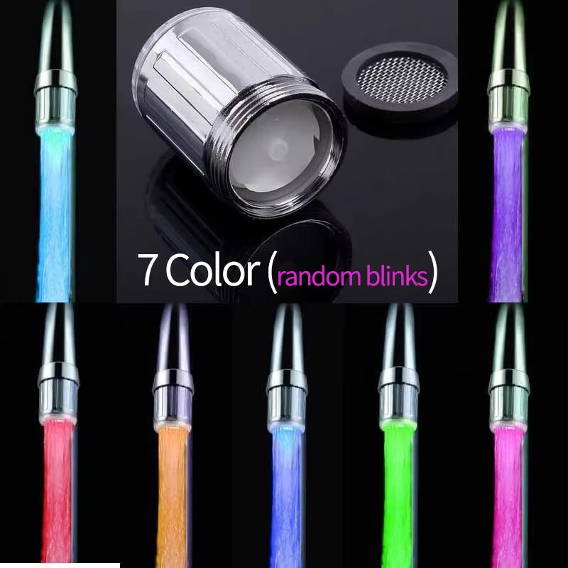 Zhangji Bathroom Led Faucet Aerator Water Power Shower LED Tap Light Water Saving Kitchen Colorful Aerator 1/3/7 Color 5 Choice