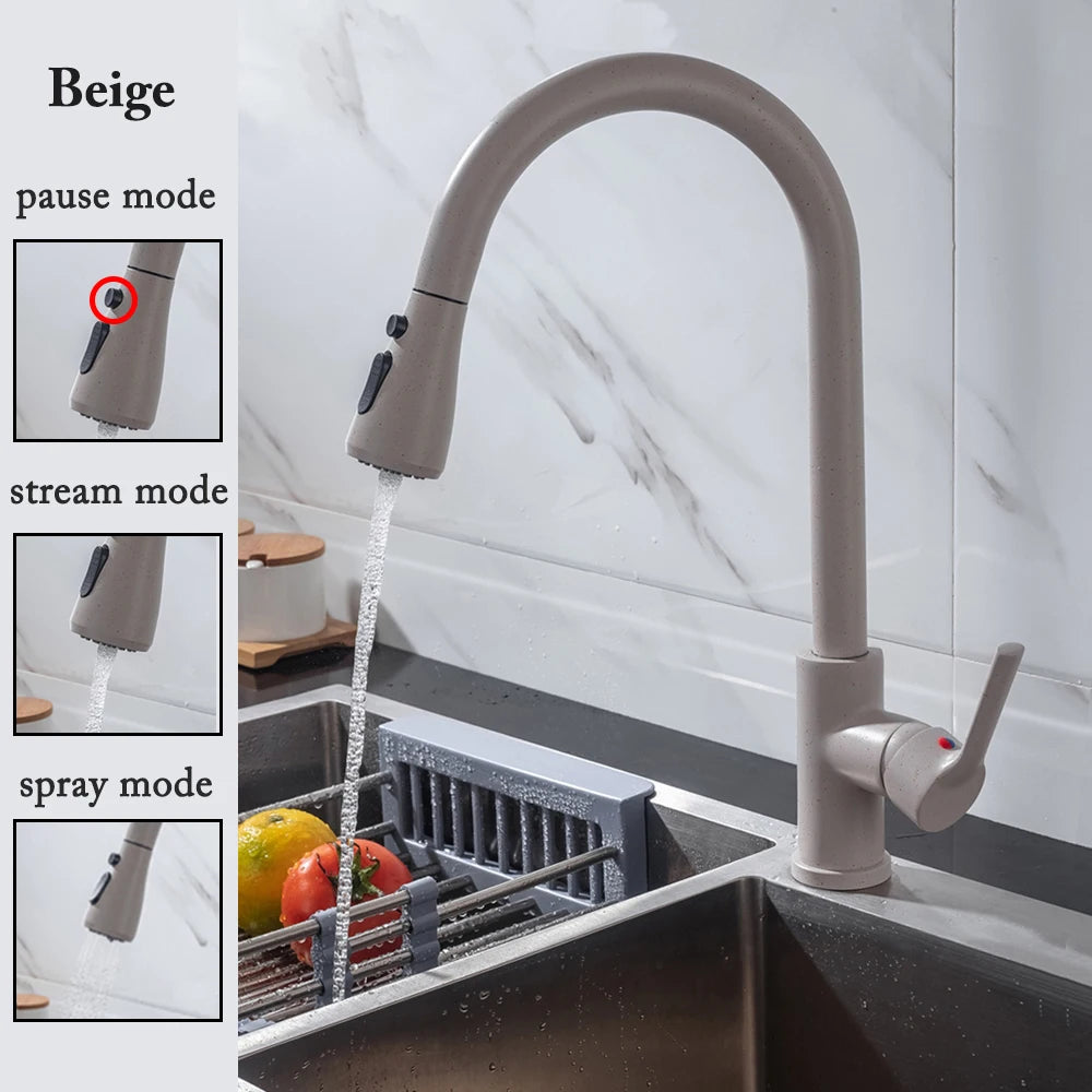 Kitchen Faucet Black Kitchen Tap Pull Out Kitchen Sink Mixer Tap Brushed Nickle Stream Sprayer Head Chrome Kitchen Water Tap