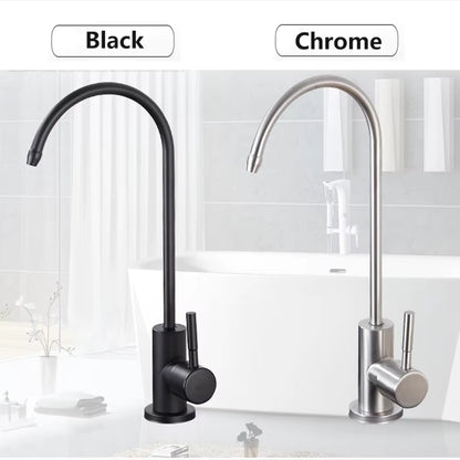 Matte Black Direct Drinking Faucets Stainless Steel Kitchen Tap for Anti-Osmosis Purifier Water and Kitchen Sink Faucet