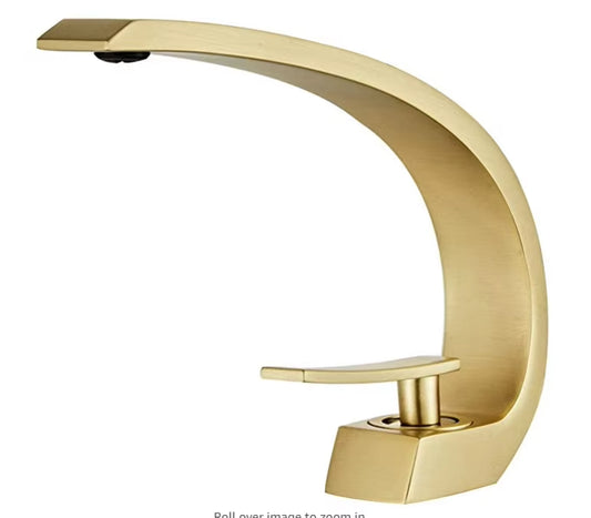 Chrome/Golden/Green/Black Brass Bathroom Faucet.Basin Faucet Mixer Tap with Hot&Cold Water.Deck Mounted Water Taps