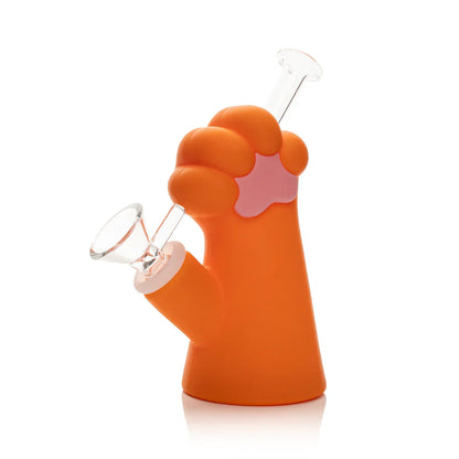 LIT® Silicone | 6" Cat Paw Water Pipe [TS220OR]